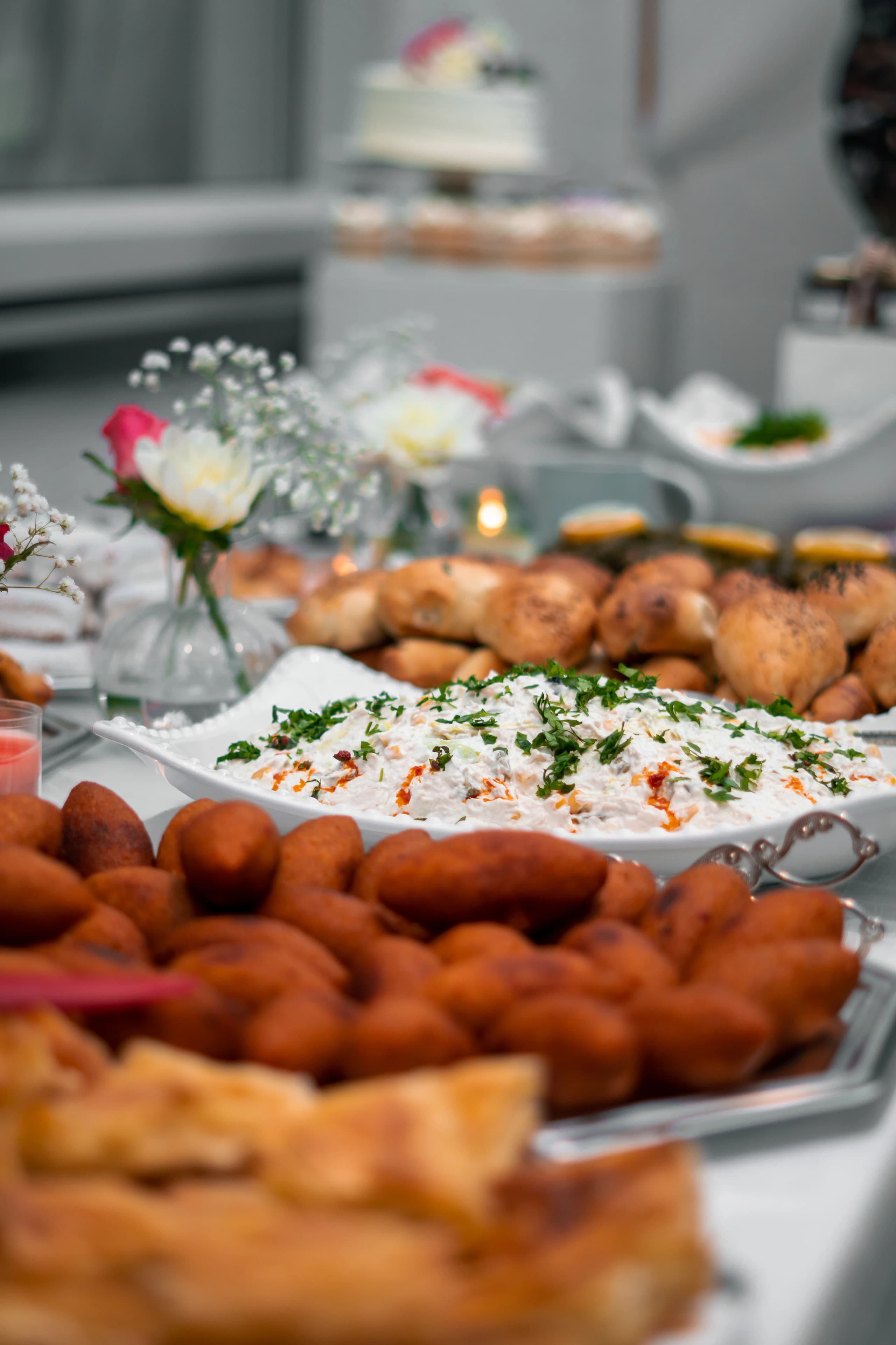 Bilafya hospitality team presenting plated catering service